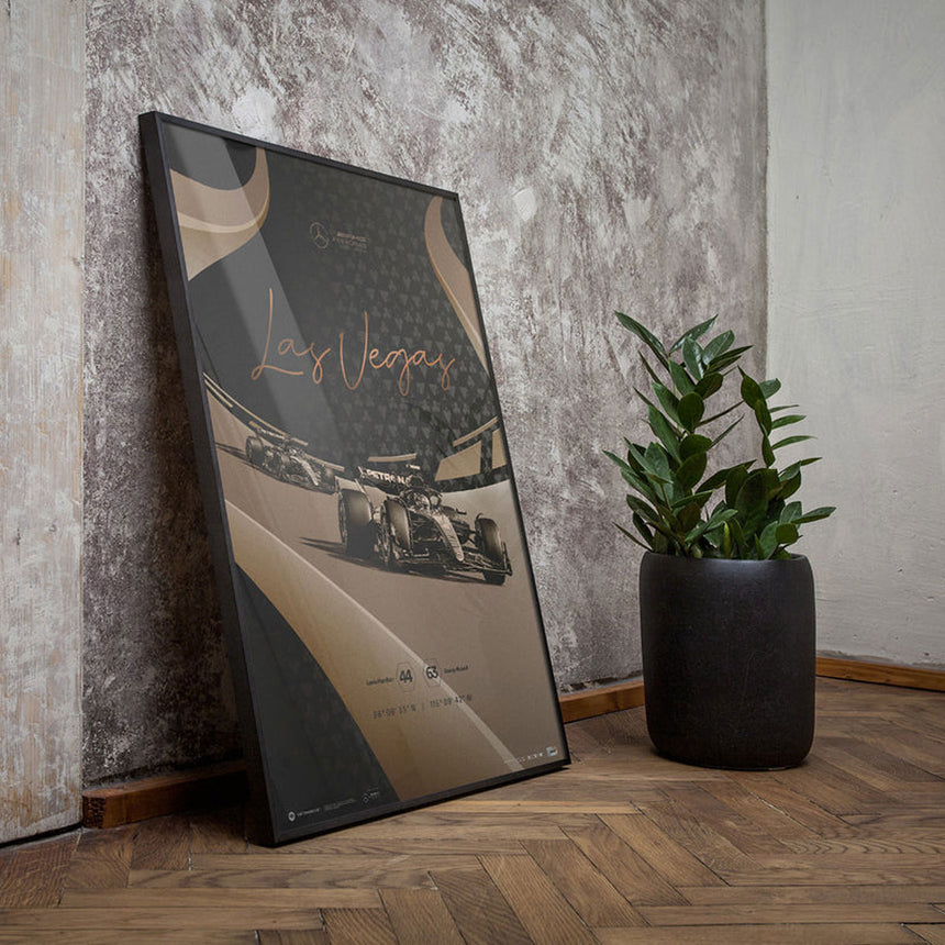 Automobilist Mercedes-AMG Petronas F1 Las Vegas 2024 Collector’s Print Poster