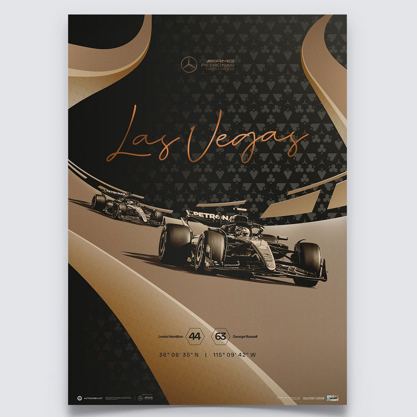 Automobilist Mercedes-AMG Petronas F1 Las Vegas 2024 Collector’s Print Poster
