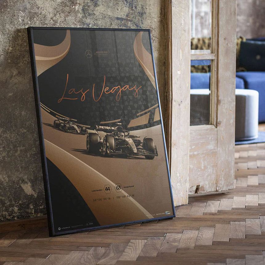 Automobilist Mercedes-AMG Petronas F1 Las Vegas 2024 Collector’s Print Poster