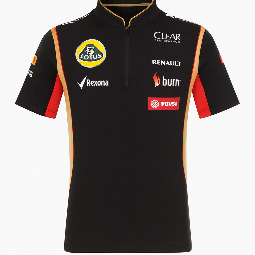 Lotus Formula 1 Team Tech Black/Gold Ladies Polo Shirt