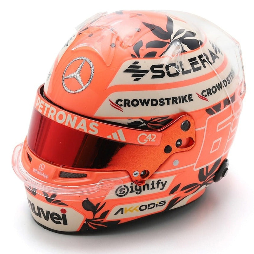 Spark 1:5 Scale Mercedes F1 Team George Russel Miami GP 2025 Model Helmet
