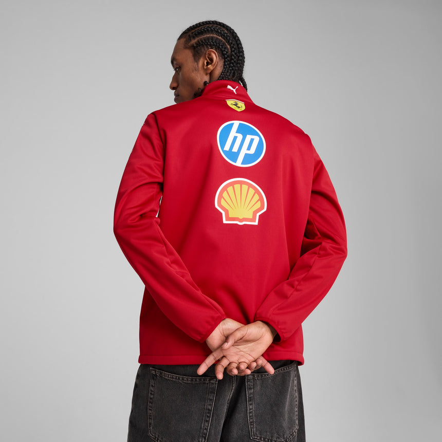 Scuderia Ferrari 2025 F1 Team Dark Cherry Softshell Jacket Official PUMA Merch
