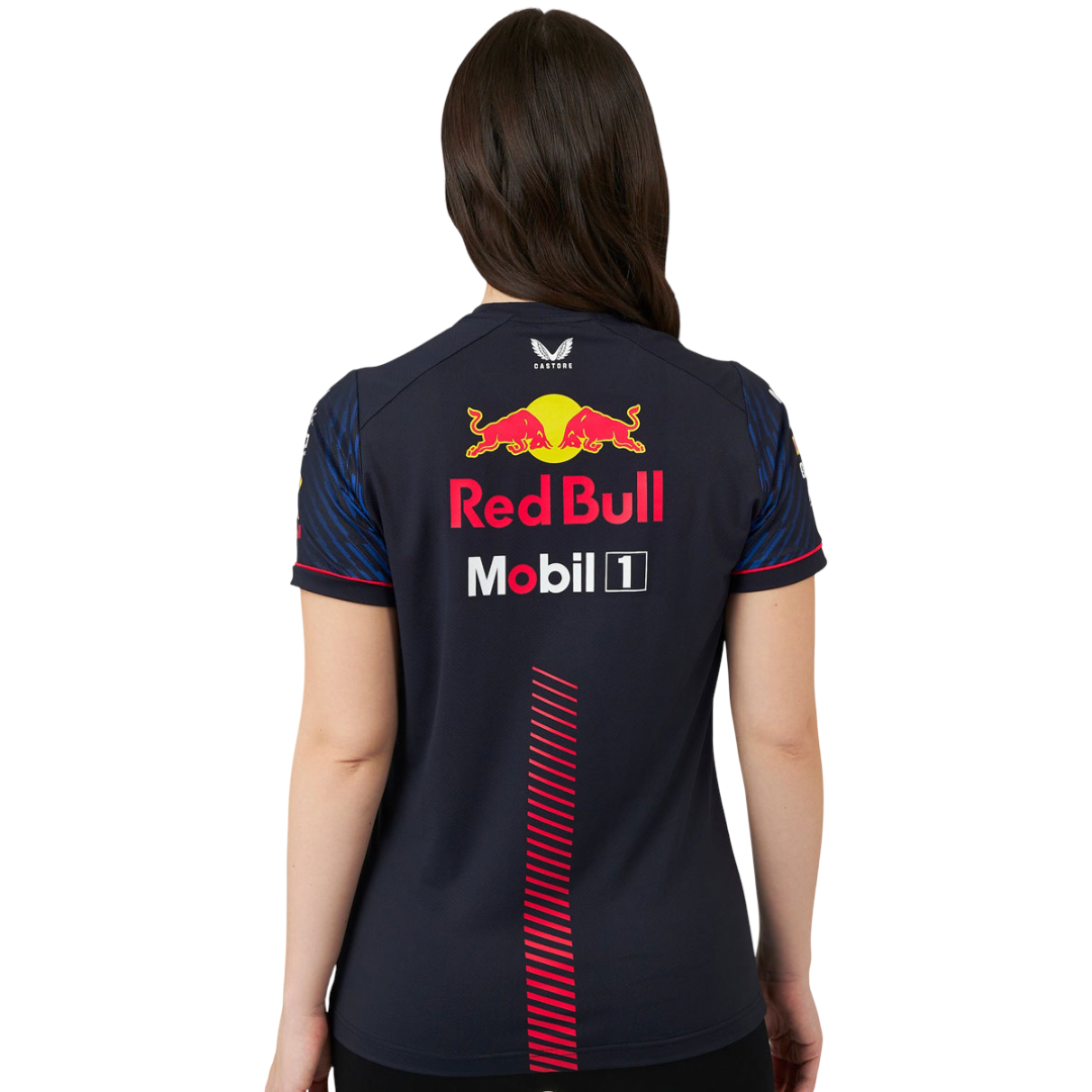 Red Bull Oracle Racing Ladies Night Sky Navy Team Set Up Tee Shirt