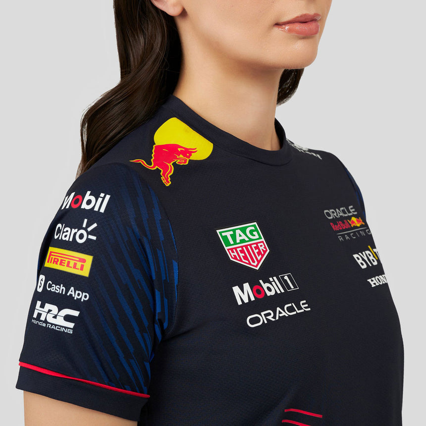 Red Bull Oracle Racing Ladies Night Sky Navy Team Set Up Tee Shirt