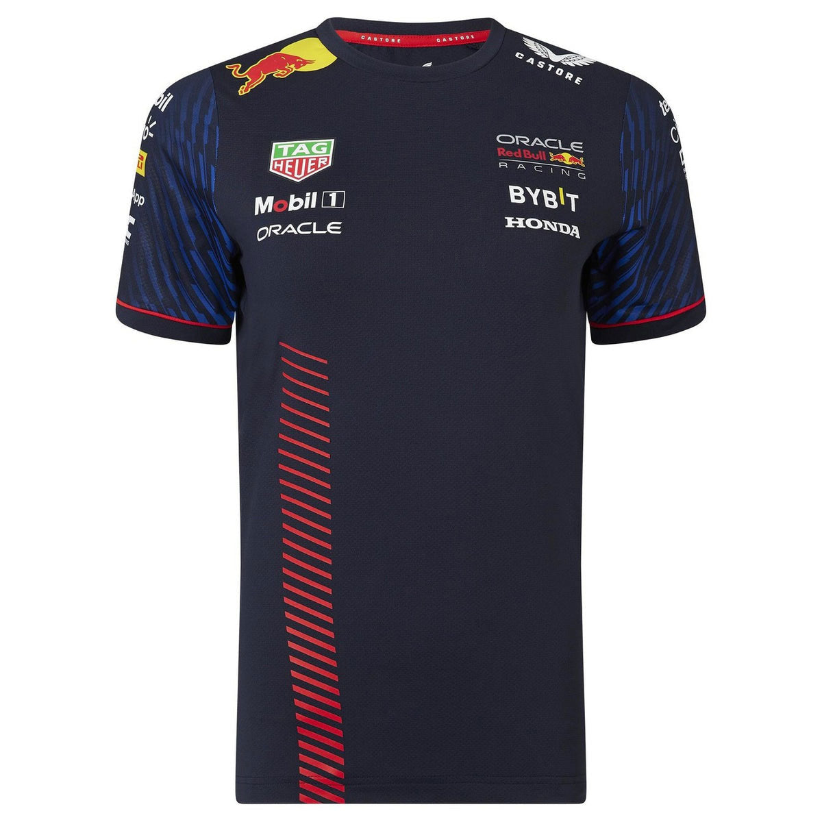 Red Bull Oracle Racing Ladies Night Sky Navy Team Set Up Tee Shirt