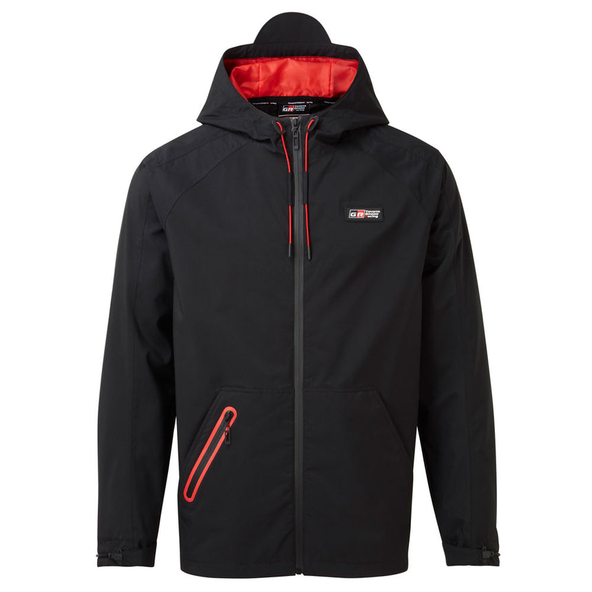 Toyota Gazoo Racing Official License Black Lightweight Hooded Travel Rain Jacket