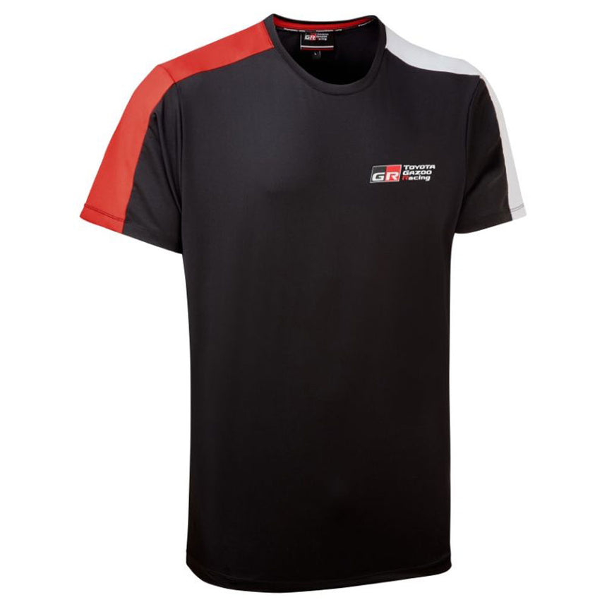 Toyota Gazoo Racing Black GR Logo Contrast Sleeve Tee Shirt