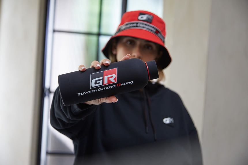 Toyota Gazoo Racing Black GR Logo Stainless Steel Drinks Water Bottle