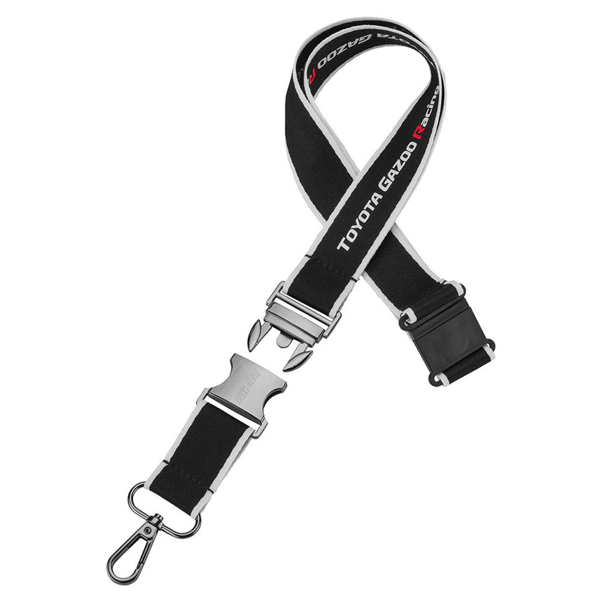 Toyota Gazoo Racing Black GR Logo Quick Release Detachable Lanyard