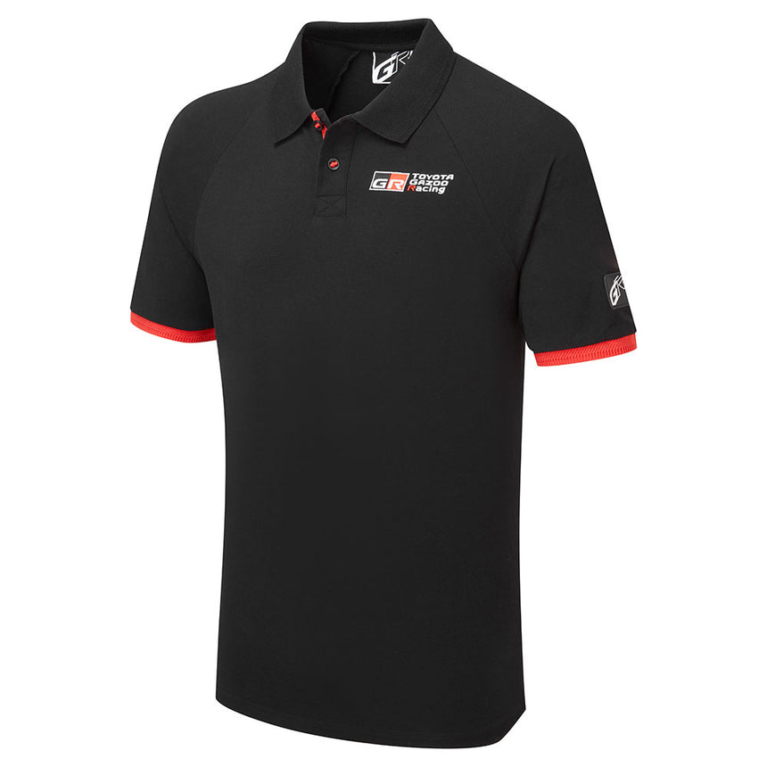 Toyota Gazoo Racing Black GR Logo Travel Polo Tee Shirt