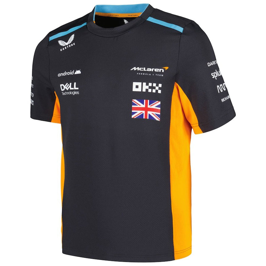 Mclaren F1 Team Kids Lando Norris Set Up Tee Shirt | Black