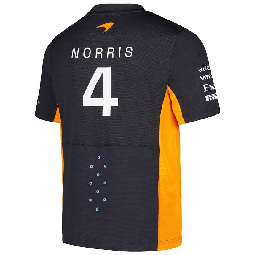 Mclaren F1 Team Kids Lando Norris Set Up Tee Shirt | Black