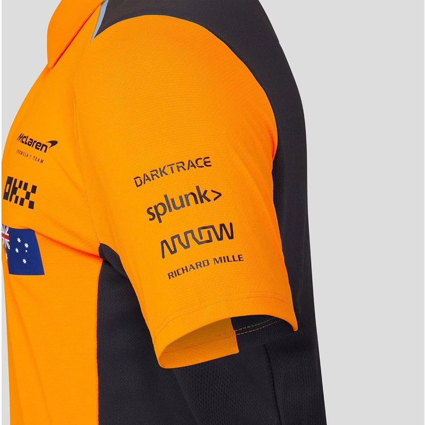 McLaren F1 Team Kids Oscar Piastri Polo Shirt | Orange