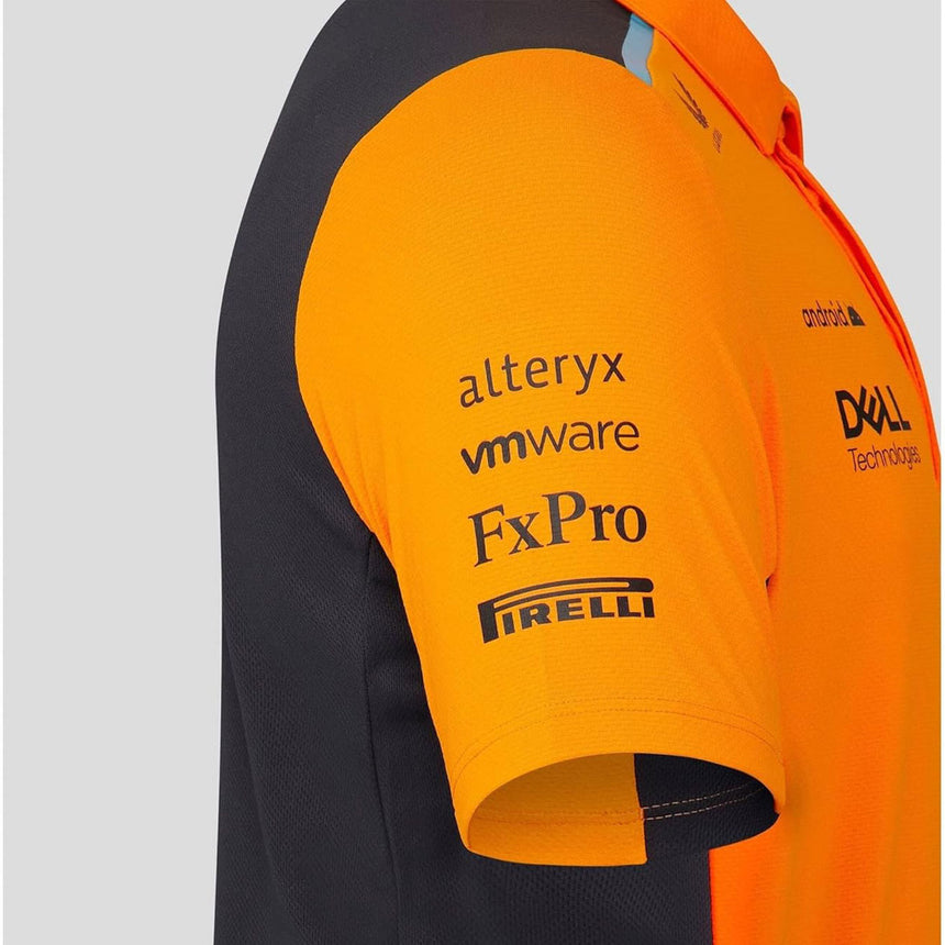 McLaren F1 Team Kids Oscar Piastri Polo Shirt | Orange