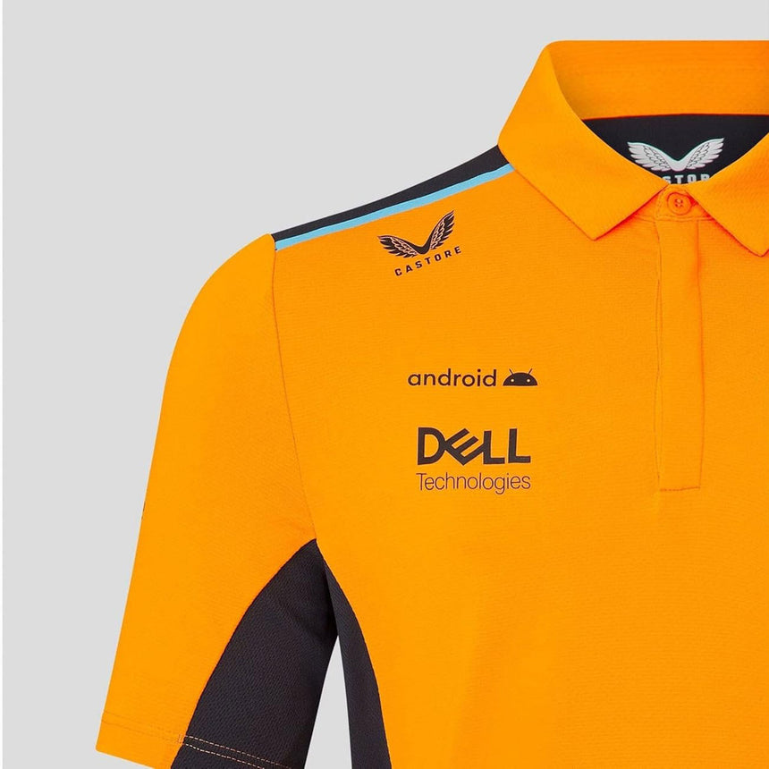 McLaren F1 Team Kids Oscar Piastri Polo Shirt | Orange