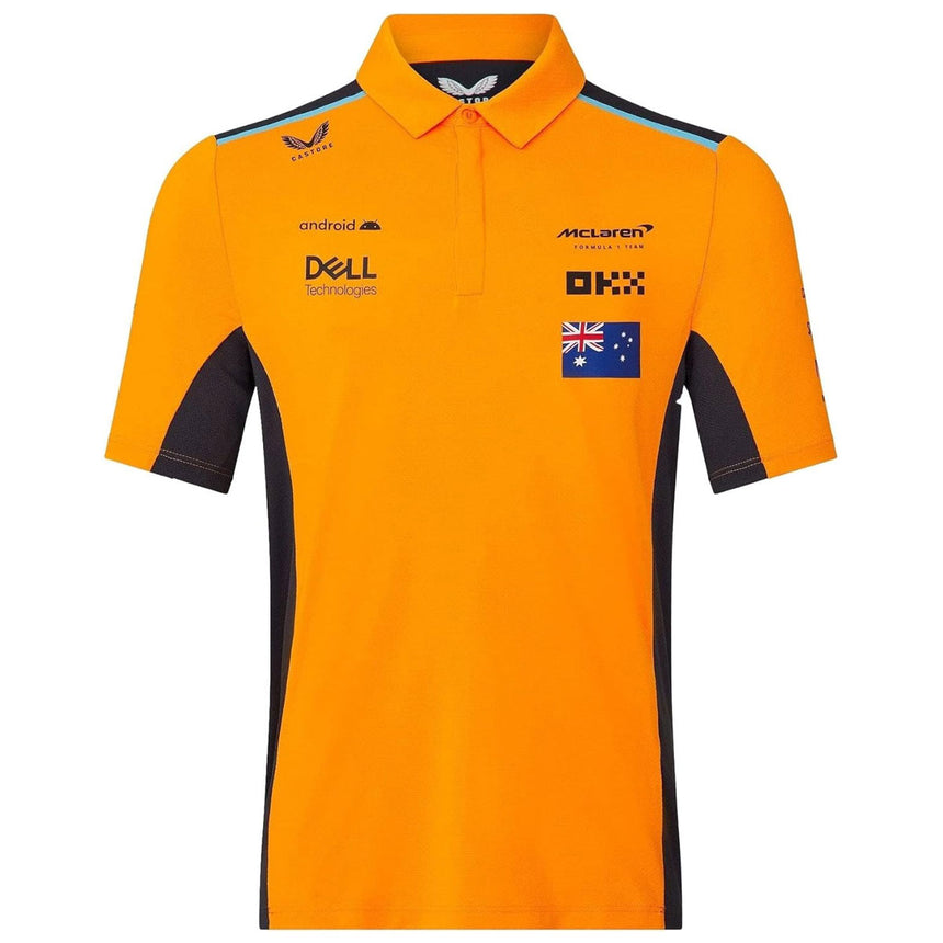 McLaren F1 Team Kids Oscar Piastri Polo Shirt | Orange