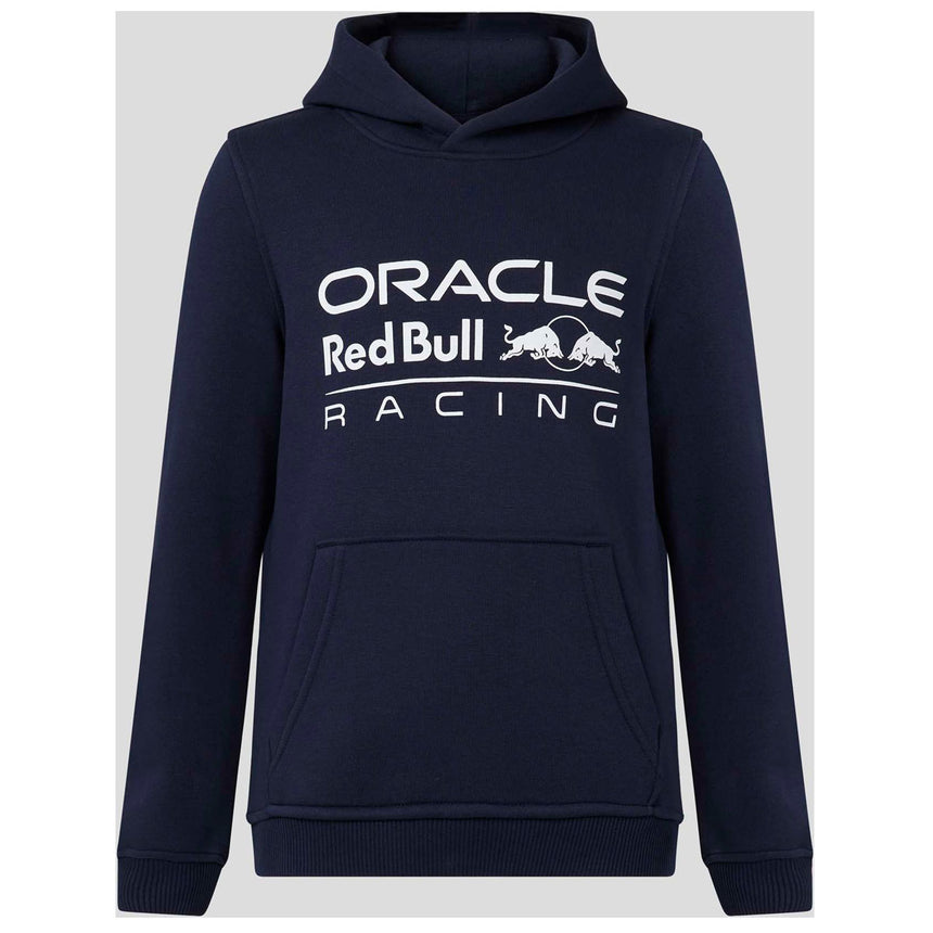 Red Bull Oracle Racing Core Front Logo Navy Blue Kids Hoodie