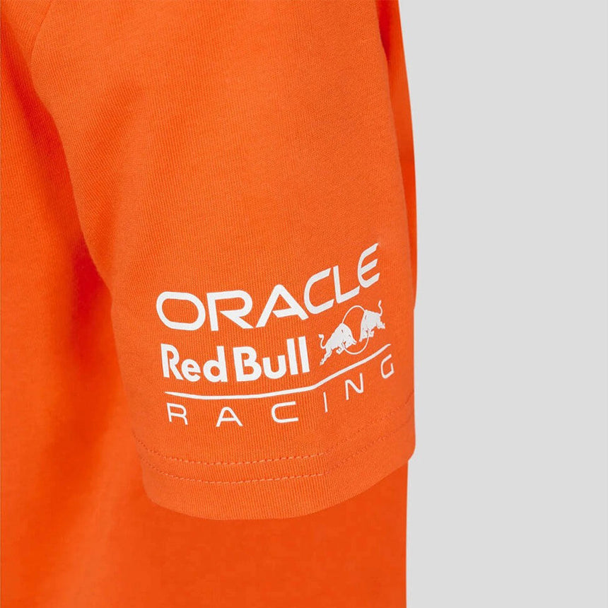 Red Bull Oracle Racing F1 Team Kids Orange MV1 Max Verstappen Tee Shirt