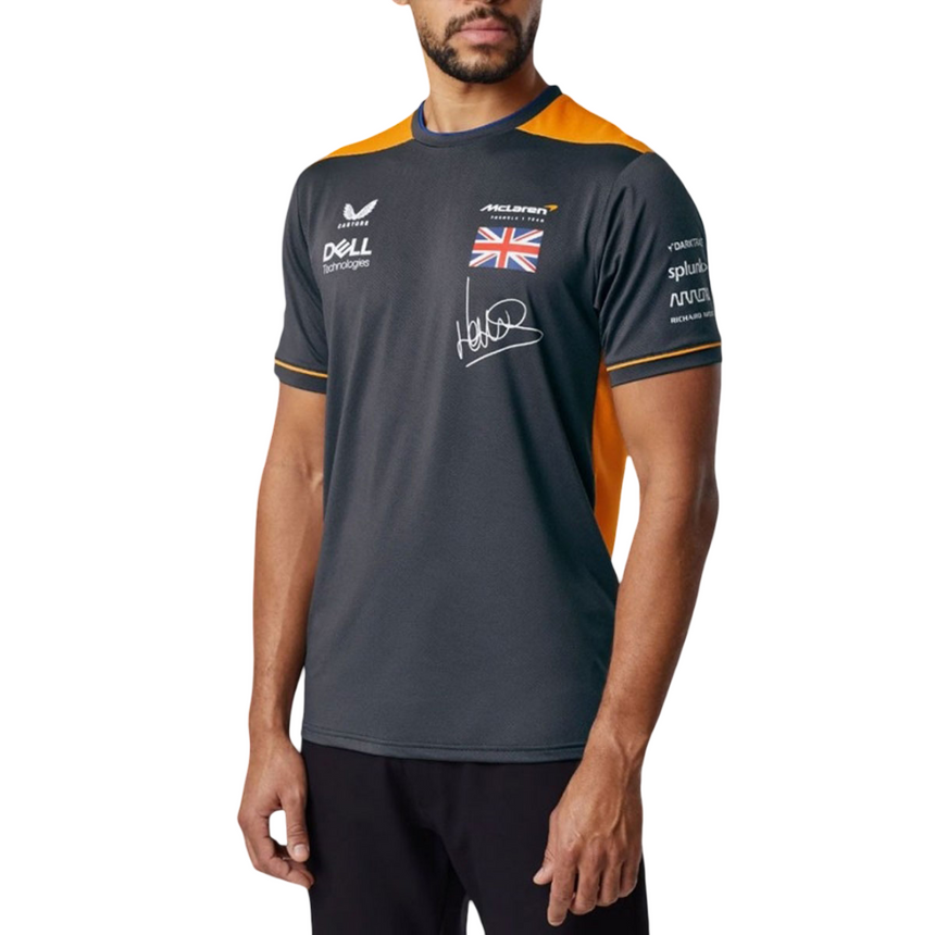 Mclaren F1 Team 2022 Lando Norris Grey Set Up Tee Shirt