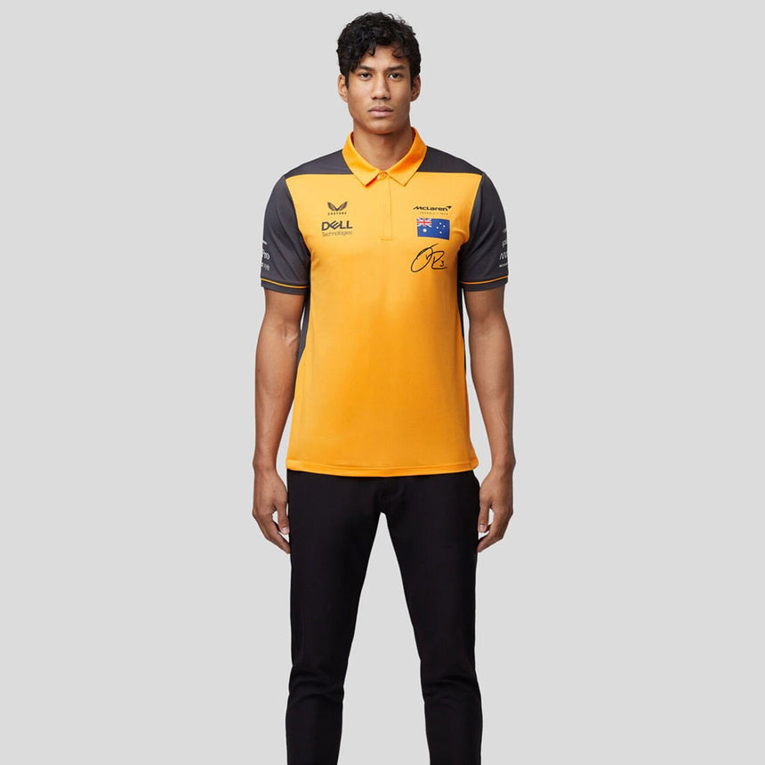 McLaren F1 Team 2022 Daniel Ricciardo Papaya Drivers Polo Tee Shirt