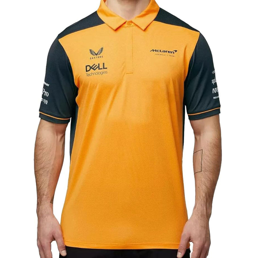 Mclaren F1 Team Officially Licensed Papaya Polo Tee Shirt