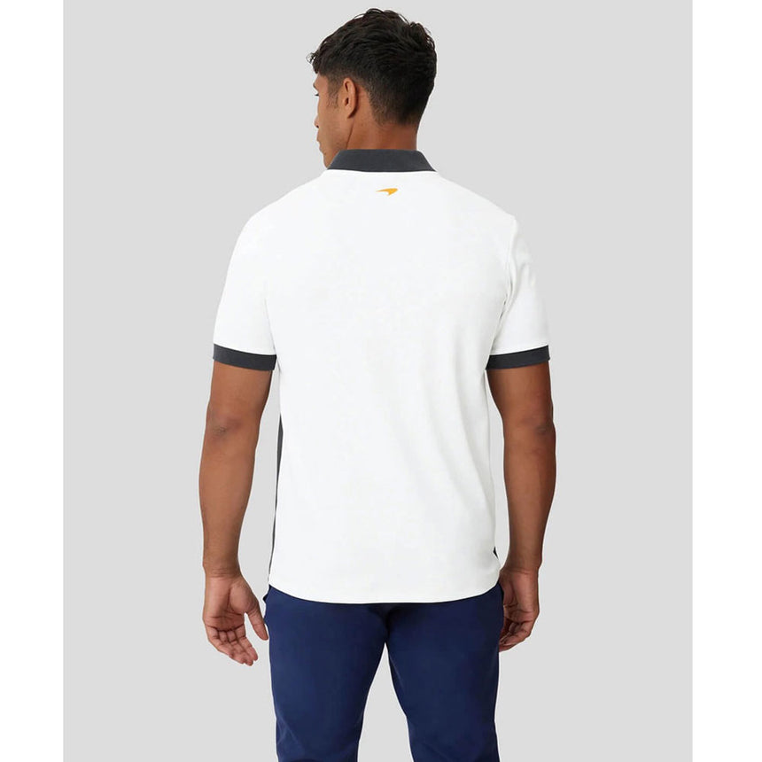 Mclaren Gulf F1 Team Snow White & Phantom Grey Polo Tee Shirt