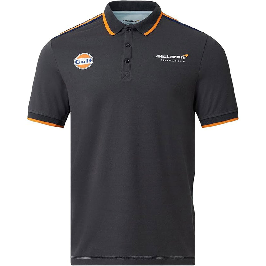 Mclaren Gulf F1 Team Grey Polo Shirt
