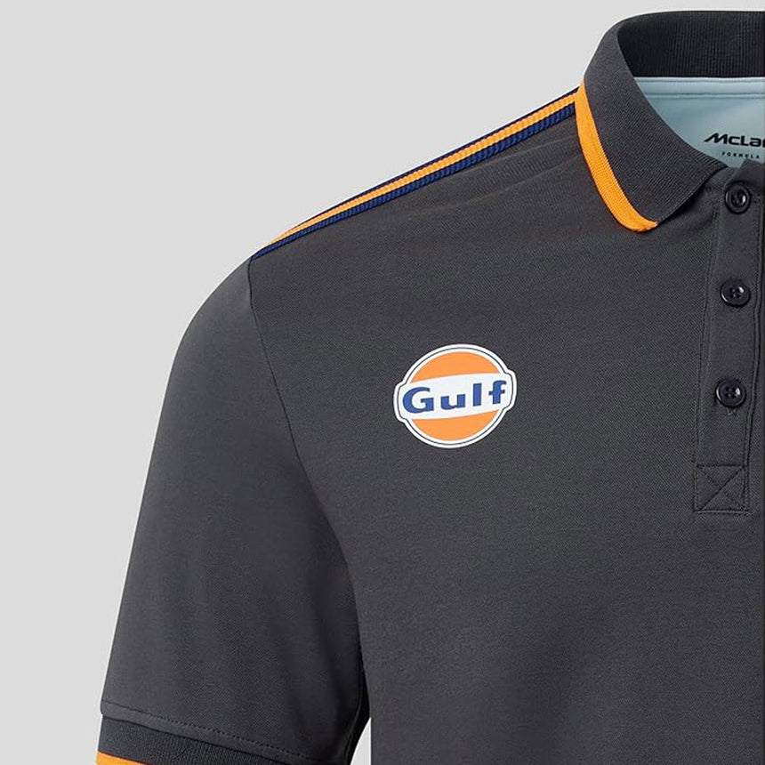 Mclaren Gulf F1 Team Grey Polo Shirt