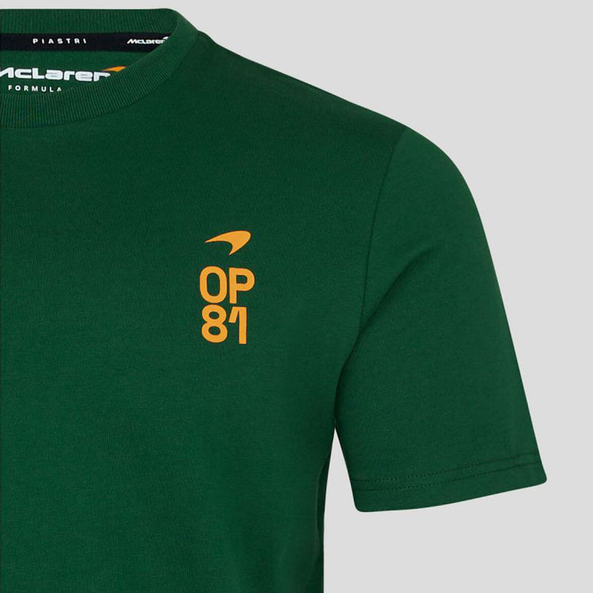 Mclaren F1 Team Oscar Piastri OP81 Green Tee Shirt