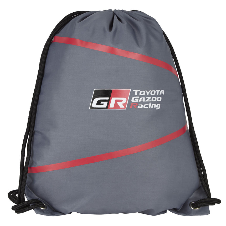 Toyota Gazoo Racing Grey GR Logo Print WRC Drawstring Pulls Bag