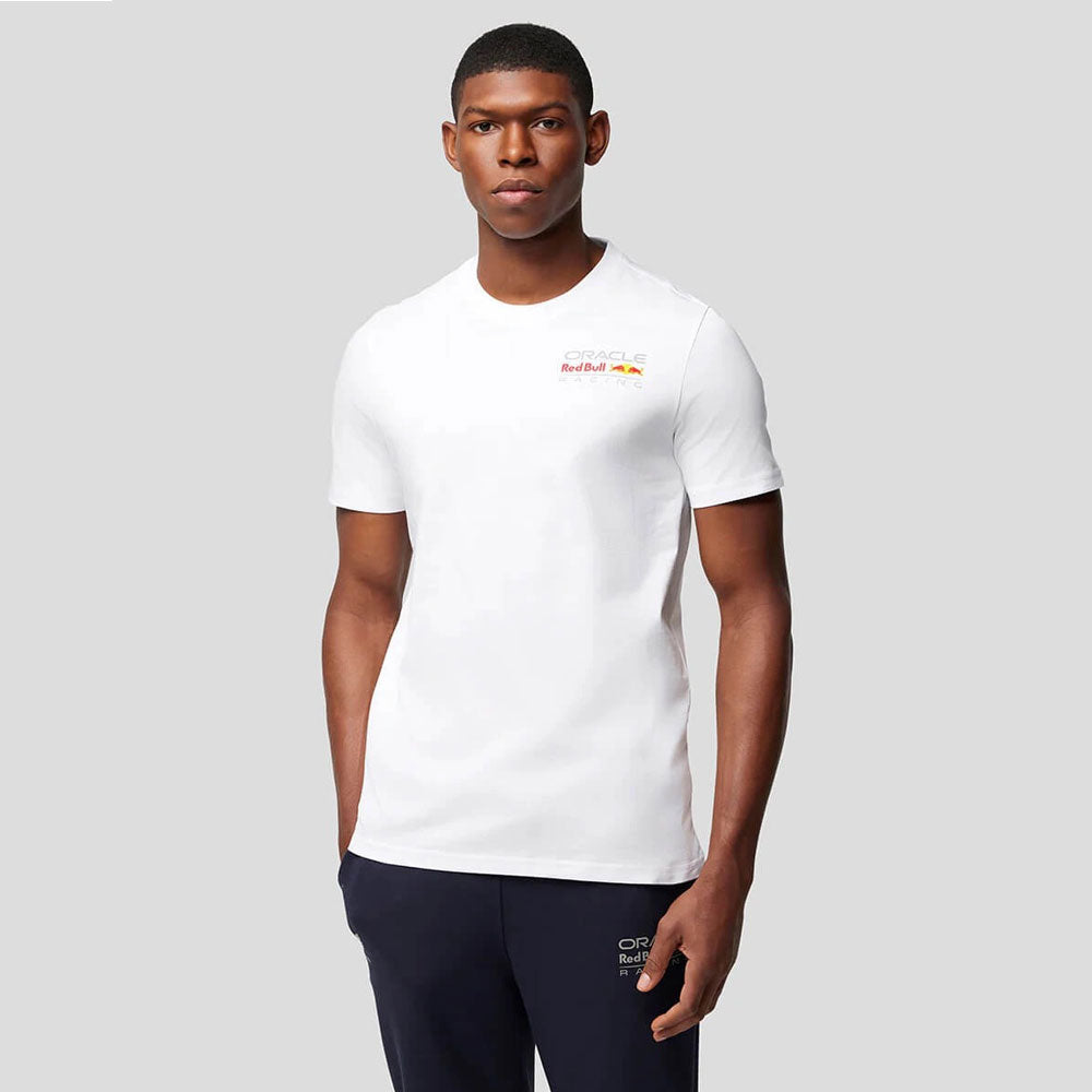 Red Bull Racing White Core Tee Shirt With Full Colour Logo