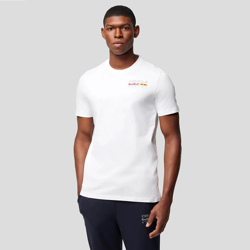 Red Bull Racing White Core Tee Shirt With Full Colour Logo