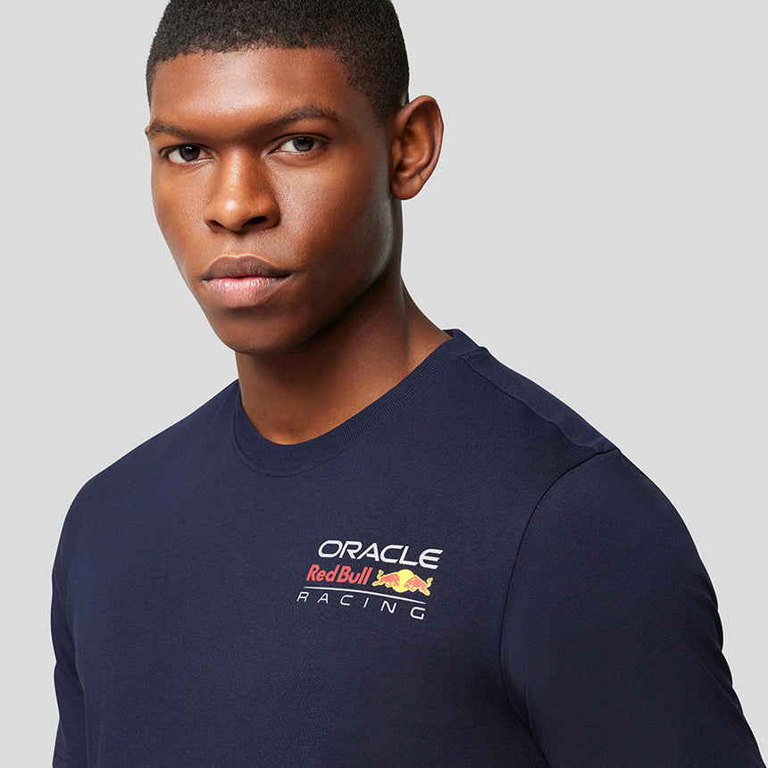 Red Bull Racing Full Colour Logo Navy Blue Core Tee Shirt