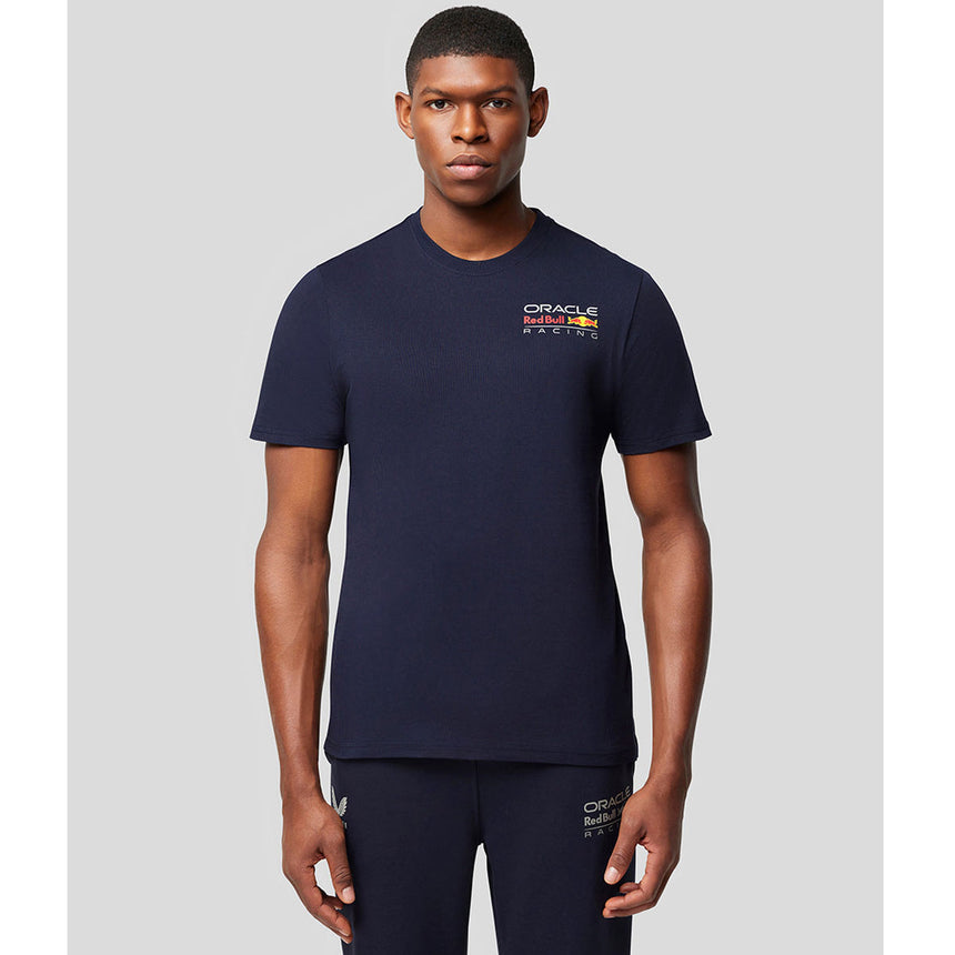 Red Bull Racing Full Colour Logo Navy Blue Core Tee Shirt