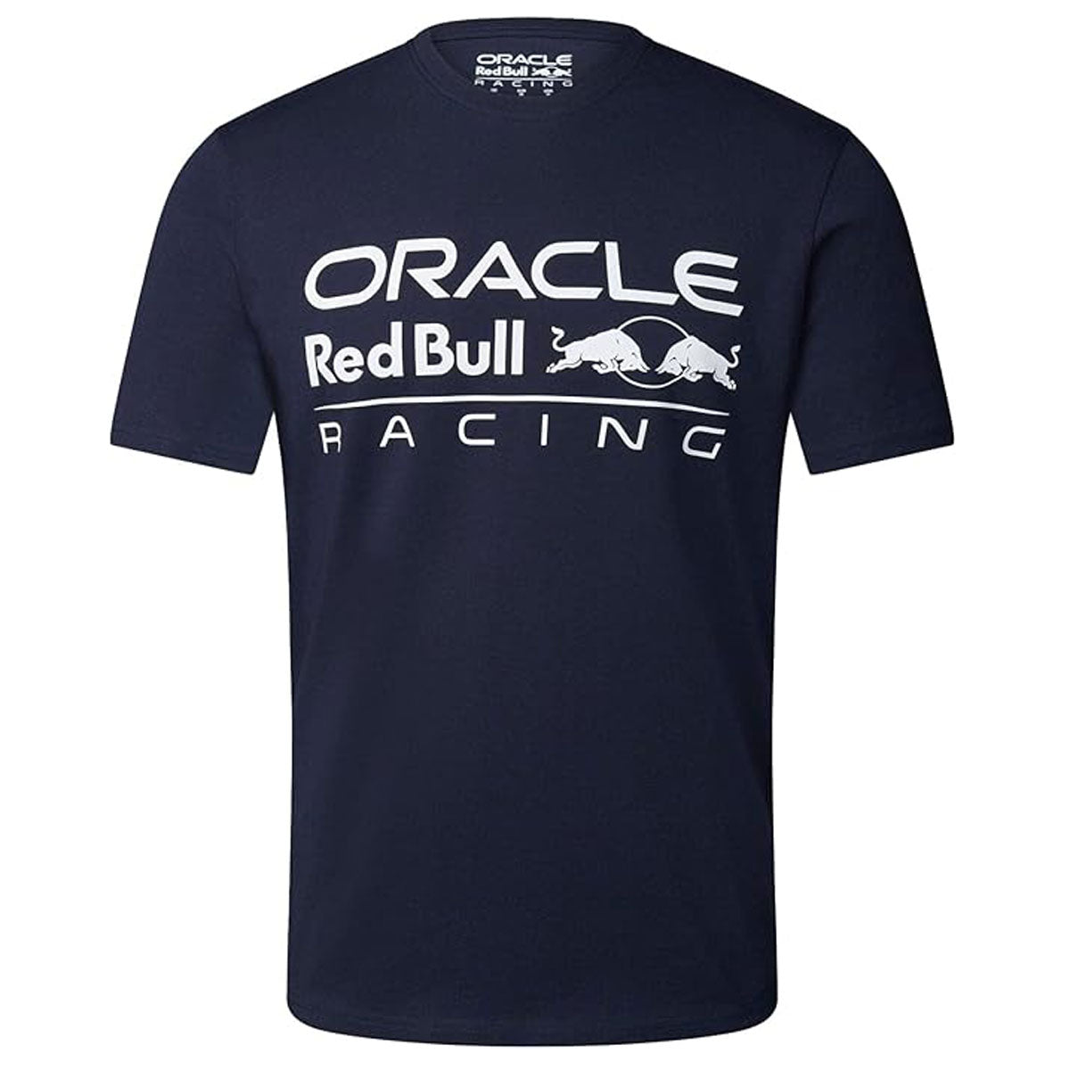 Red Bull Racing Oracle F1 Team Navy Blue Large Front Mono Logo Tee Shirt