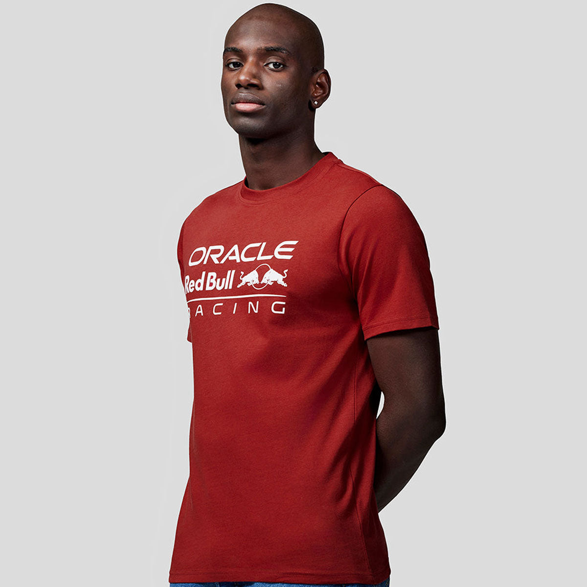 Red Bull Racing F1 Team Large Front Mono Logo Winery Burgundy Tee Shirt