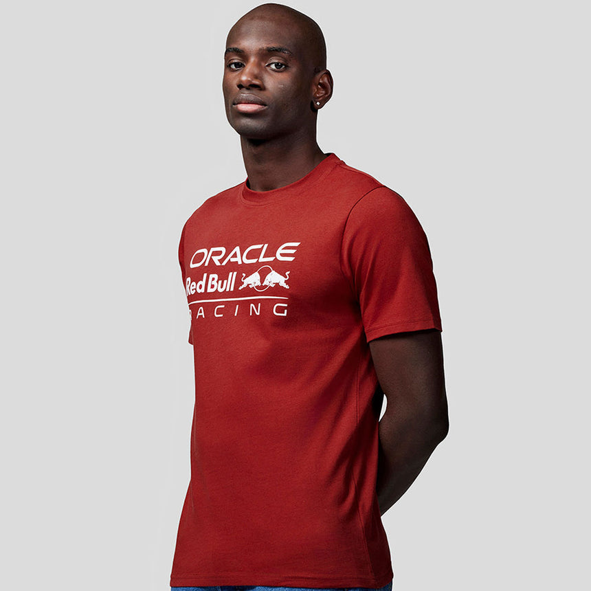 Red Bull Racing F1 Team Large Front Mono Logo Winery Burgundy Tee Shirt