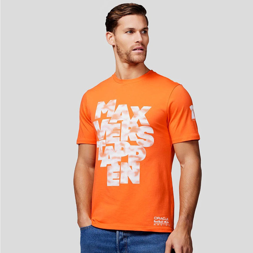 Red Bull Racing F1 Team Max Verstappen Orange Expression Tee Shirt