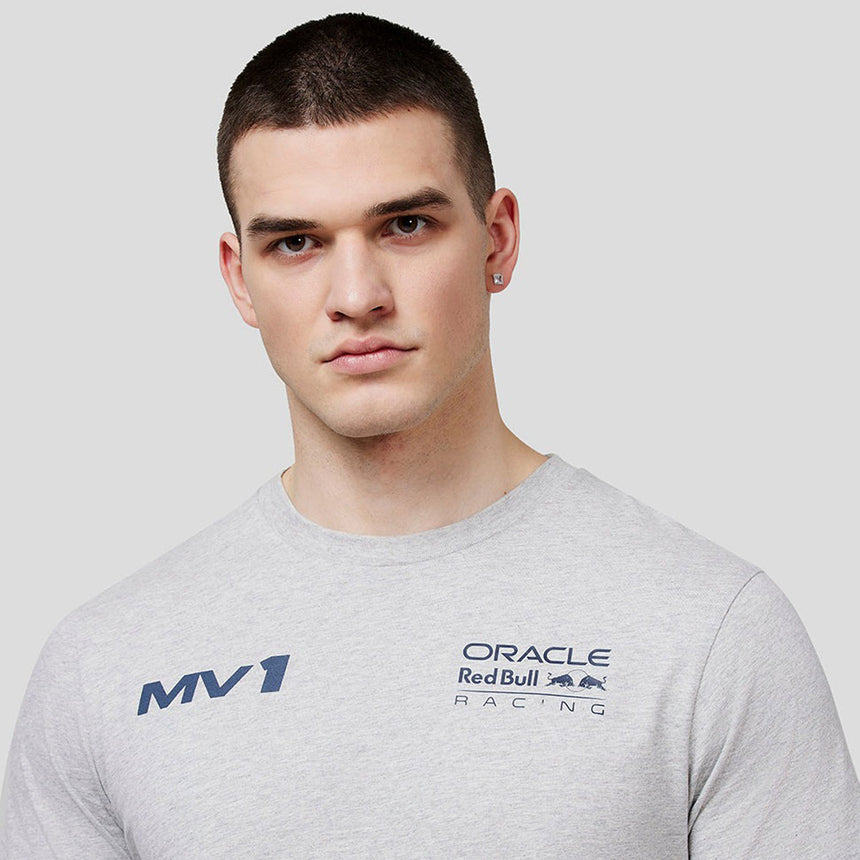 Red Bull Racing F1 Team Max Verstappen Grey Helmet Tee Shirt