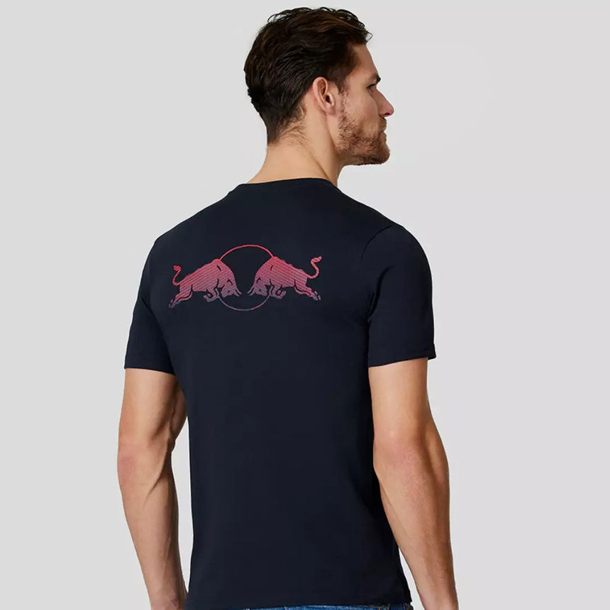 Red Bull Racing F1 Team Linear Graphic Navy Blue Tee Shirt