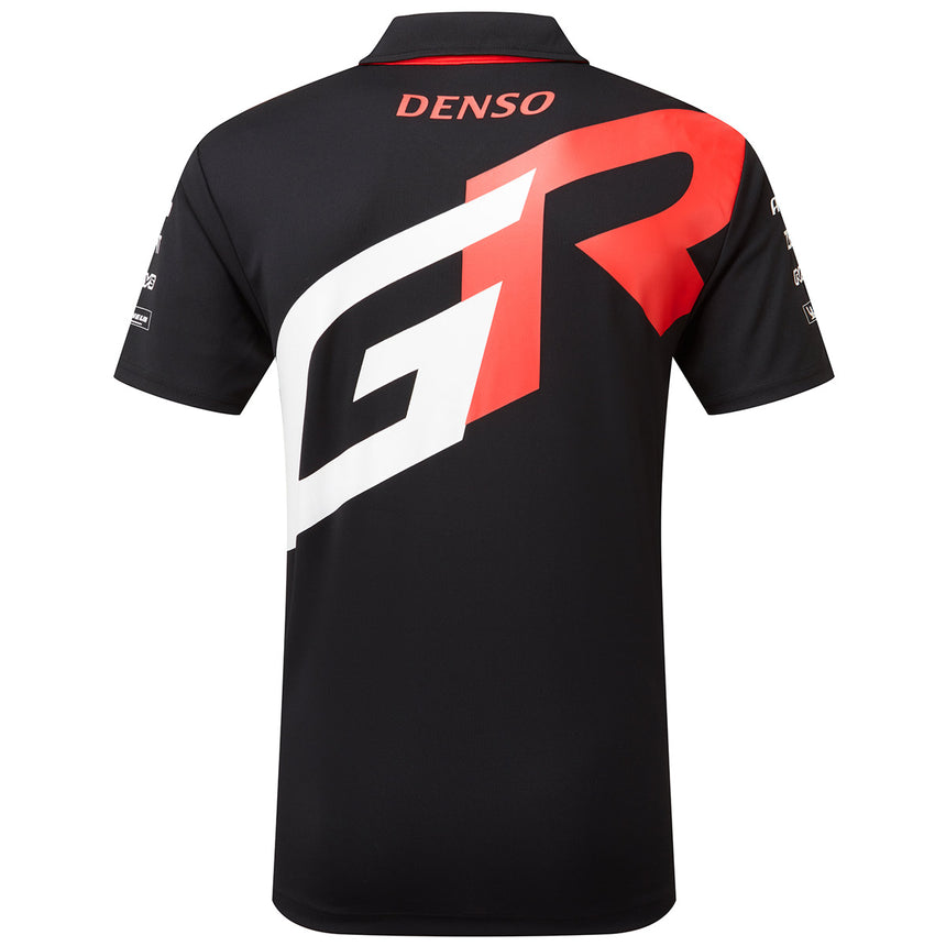 Toyota Gazoo Racing Official WRC Black Team Large Front Logo Polo Tee Shirt