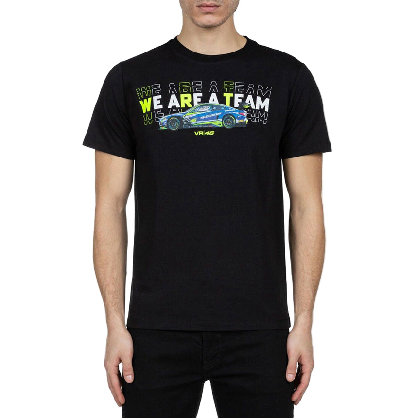 Valentino Rossi VR46 WRT Team Black Front Print Fanwear Tee Shirt