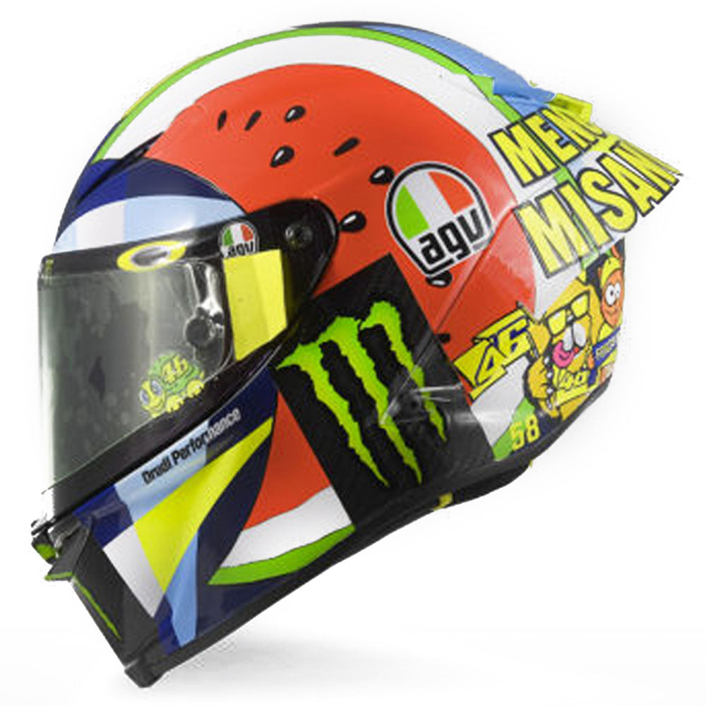 Valentino Rossi VR46 Replica 1:5 Scale Mini Helmet Misano 2019