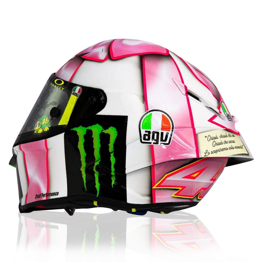 Valentino Rossi VR46 Replica 1:5 Scale Mini Helmet Misano Race 1 2021