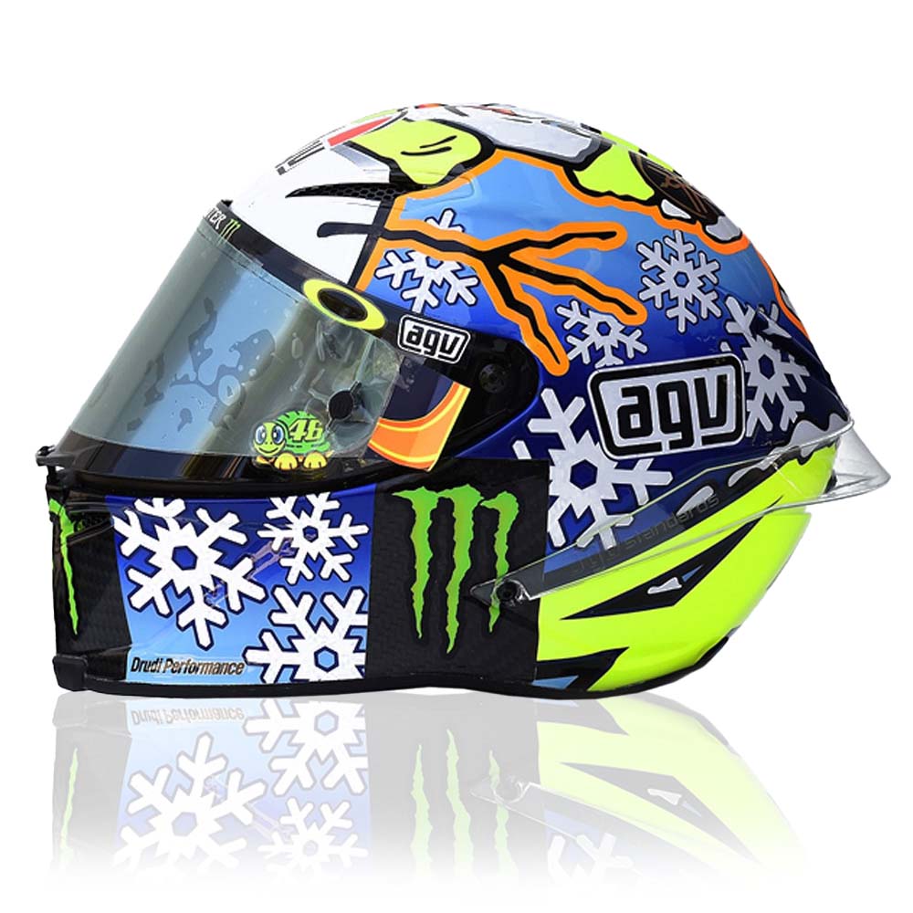 Valentino Rossi VR46 Replica 1:5 Scale Mini Helmet Winter Test 2016