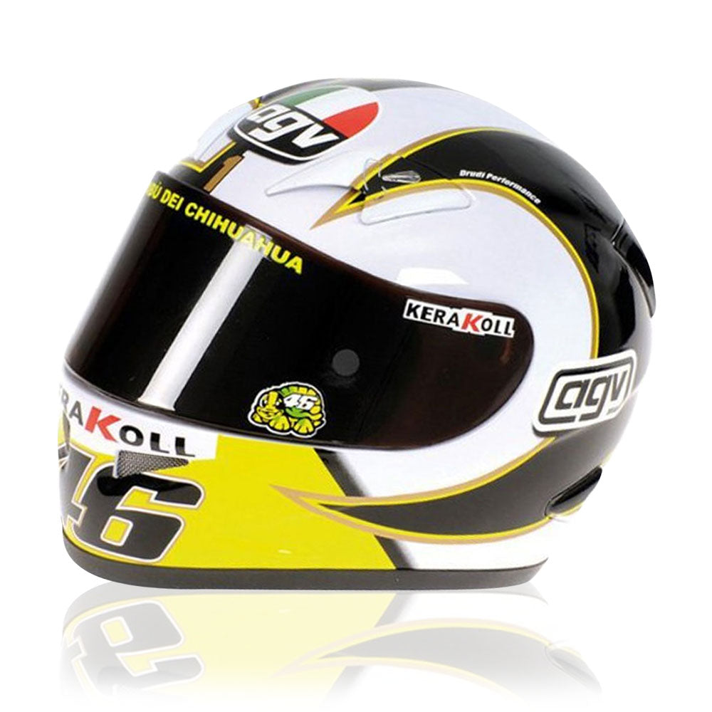 Valentino Rossi VR46 Replica 1:5 Scale Mini Helmet Season (First 6 GP) 2006