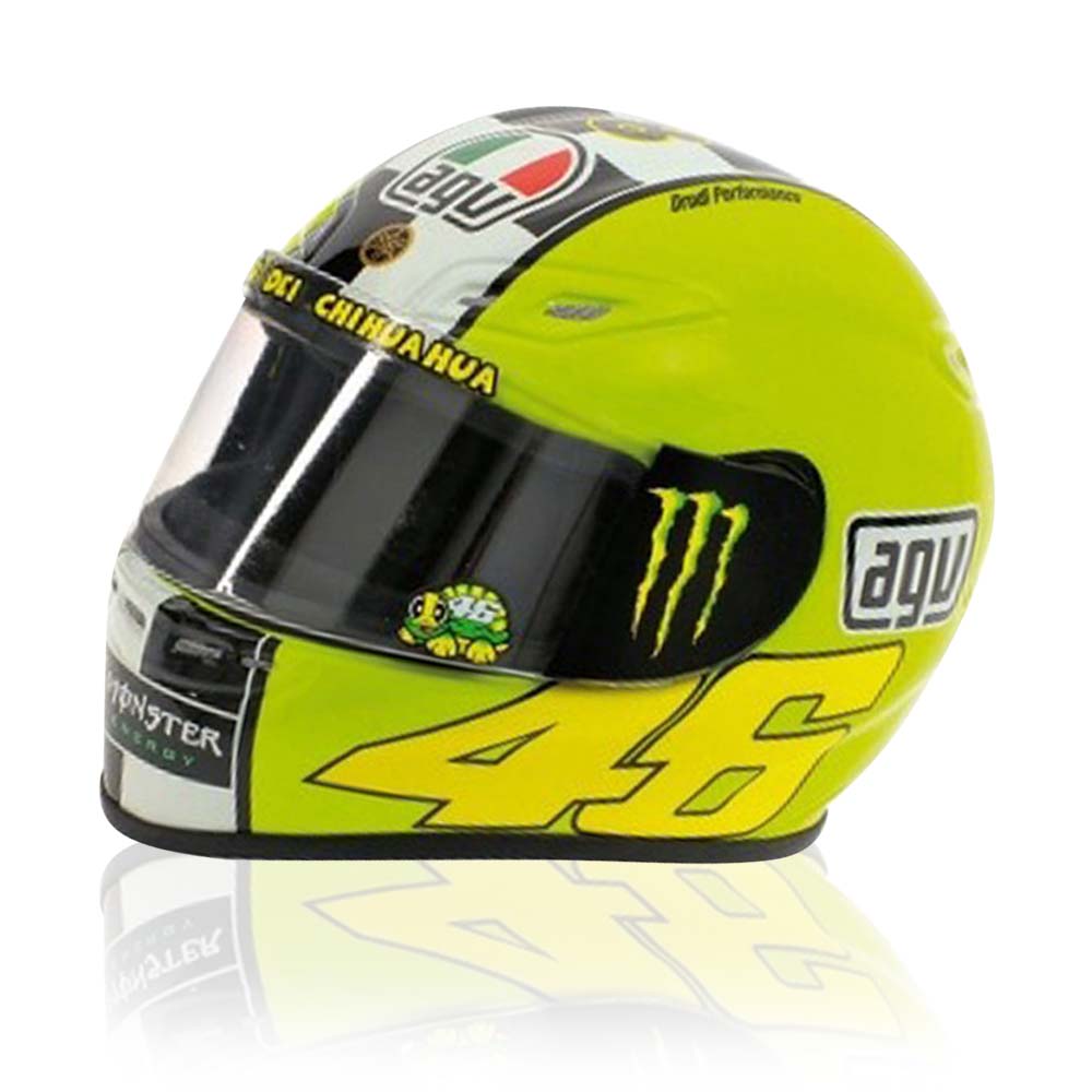Valentino Rossi VR46 Replica 1:5 Scale Mini Helmet Winter Test 2009