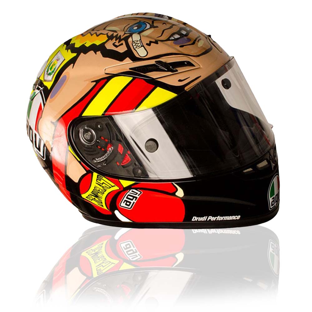 valentino Rossi VR46 Replica 1:5 Scale Mini Helmet Misano 2012