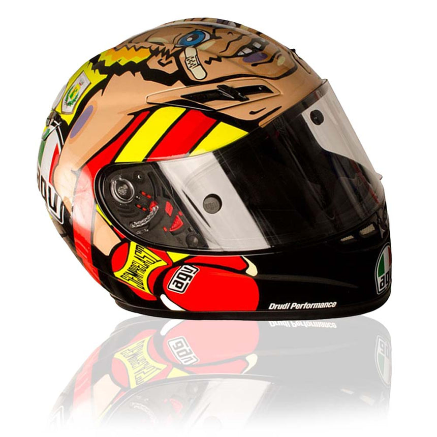 valentino Rossi VR46 Replica 1:5 Scale Mini Helmet Misano 2012