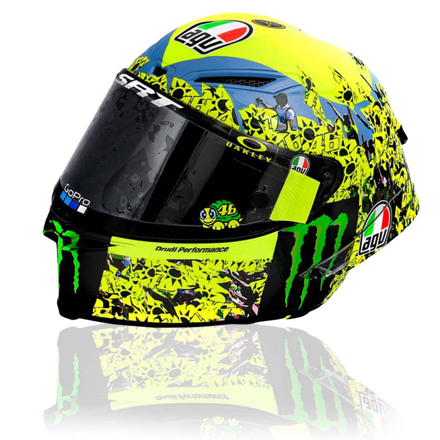 Valentino Rossi VR46 Replica 1:5 Scale Mini Helmet Misano Race 2 2021